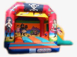 Pirates 'n' Bucaneers Combined Bouncy Castle & Slide - Inflatable Castle
