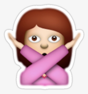 No X Emoji By Chloe Hebert Iphone Emoji Girl X - Crossed Arms Emoji Transparent