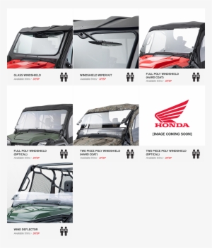 2016 honda pioneer 1000 optional windshields & windscreens - honda 0sr73-hl4-200b wind deflector