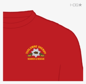 Tuolumne County Sheriff Search & Rescue Red T-shirt - Search And Rescue Logo Tshirt
