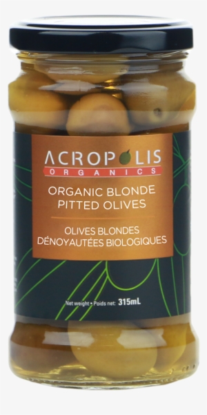 Organic Pitted Green Olives In Glass Jar, 375 Ml - Olive