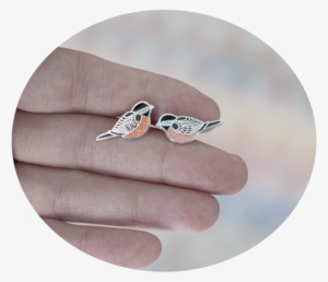 Enamel Chickadee Earrings