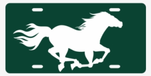 Running Horse License Plate - Mane
