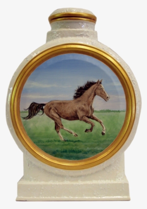 Custom Running Horse Portrait Memorial Urn - Horse