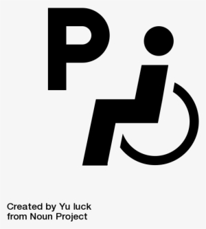 Icon For H&icapped Parking Showing The Letter P & A - Parking Lot