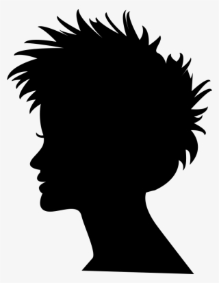 Woman Head With Short Hair Silhouette Vector - Png Silhueta Hair Feminina