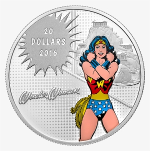 Pure Silver Coloured Coin Dc Comicstm Originals - Wonder Woman Silver Coin