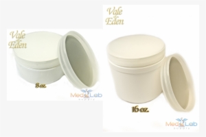 Empty White Jar & Lid 8 Oz Or 16oz - Cosmetics