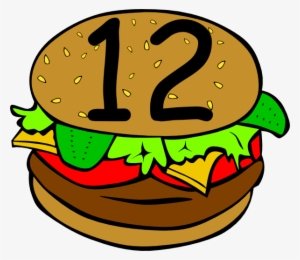 Number 12 Clip Art - Hamburger Clipart