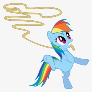 Cthulhuandyou, Lasso, Mouth Hold, Rainbow Dash, Rope, - Rainbow Dash