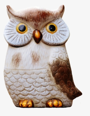 Peel N Stick Poster Of Ceramic Owl Figure Cut Out Isolated - Uil Keramiek