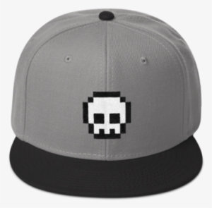 Pixel Skull Snapback Hat - Baseball Cap