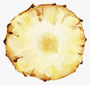 Hand Painted A Piece Of Pineapple Png Transparent - Portable Network Graphics