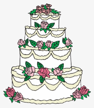 Red Wedding Cake - Clip Art Wedding Cake
