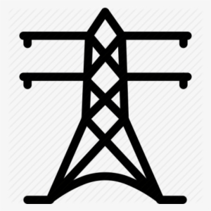 Thin 0739 Electricity High Voltage Landline 512 - Electricity Pole Icon Png