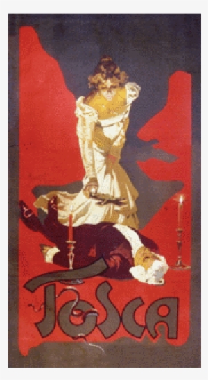 Tosca, Lady Standing Over Man Between Two Lit Candles - Tosca Poster