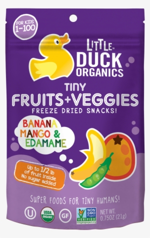 Banana, Mango & Edamame Tiny Fruits Veggies - Little Duck Organics Tiny Fruits Veggies