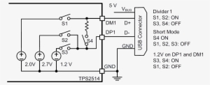 Note That Divider 1 Or Divider 2 Is Configured By Flipping - Usb Charger Schematic