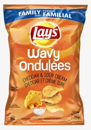 Wavy Lay's® Cheddar & Sour Cream Potato Chips - Wavy Lay's Lightly Salted Potato Chips