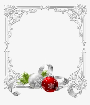 Large Christmas Transparent White Photo Frame With