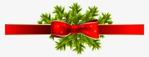 31 Free Christmas Present Bow Banner Stock - Christmas Clip Art Png
