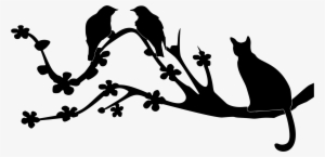 This Free Icons Png Design Of Cat And Birds On Branch