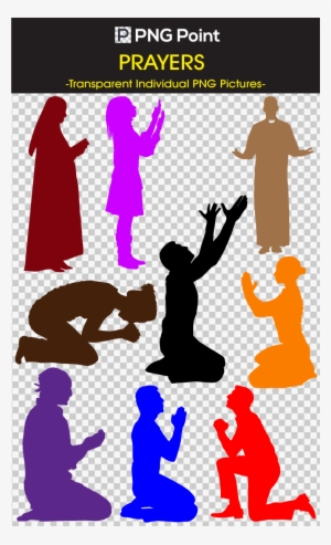 Silhouette Images Icons And Clip Arts Of - Praying People No Background