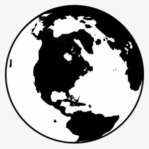 Globe Clipart Transparent Background - Globe Black And White
