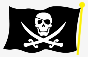 Vector Pirate Flag Clip Art - Skull And Crossbones Flag Clipart