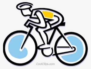 cyclist in a race royalty free vector clip art illustration - bike animated
