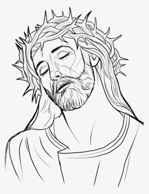 Jesus Crown Of Thorns Illustration Vector Royalty Free - Jesus Is Crowned With Thorns Drawing