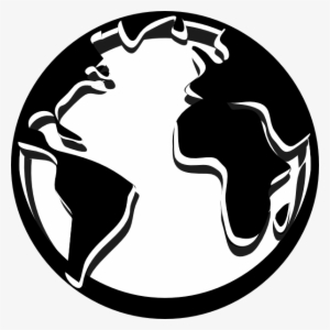 Image Of Globe Clipart Black And White Black Globe - White Globe Clip Art