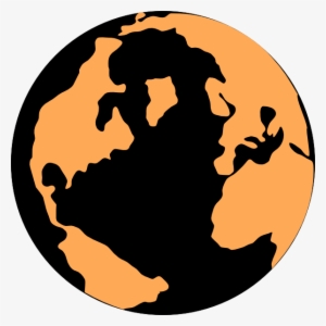 Orange And Black Globe Clip Art - Brilliant Education