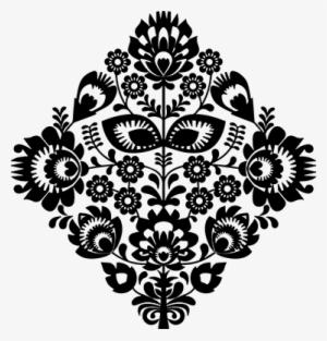 Ornate Floral Pattern Wall Sticker - Floral Design Vector Png