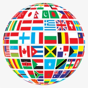 Globe Clipart Country - Globe Flags Of The World