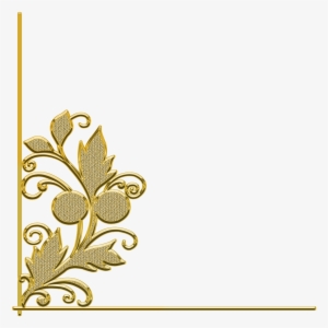 Golden Pattern Decor - Transparent Background Gold Flower Png