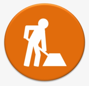 Construction Worker Icon Png Download - Traffic Sign
