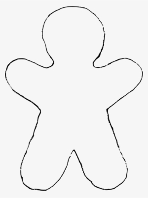 Gingerbread Man Outline Template - Gingerbread Man Template Png