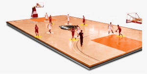Basketball Court - Cancha De Basquetbol Con Jugadores