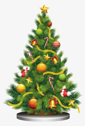 Santa Claus Christmas Tree Gift Clip Art