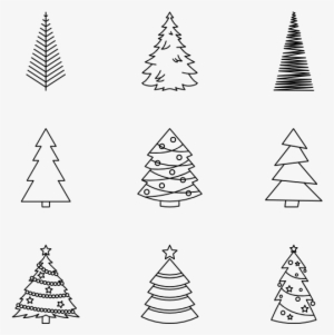 Image Result For Christmas Tree Vector Black And White - Christmas Tree