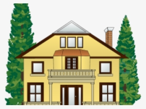 House With Trees Clipart