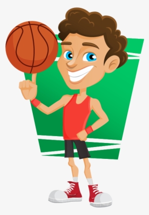 28 Collection Of Basketball Players Clipart Png - Cartoon Character With Basketball
