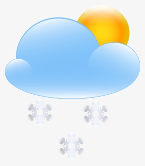 Sun Cloud And Snow Weather Icon Png Clip Art
