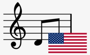 Musical Notes And Flag Usa - Consonant Music