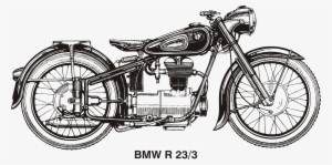Bmw Year 1953 By Historical Bmw Motorcycle, Vector - Vintage Motorcycle Drawing
