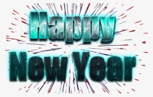 Happy New Year Word Png Clipart - Portable Network Graphics