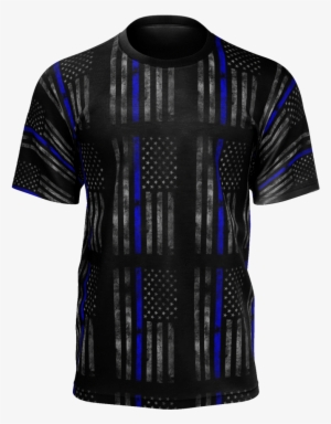 Faded American Flag Shirt With Thin Blue Line - Thin Blue Line Note Cards