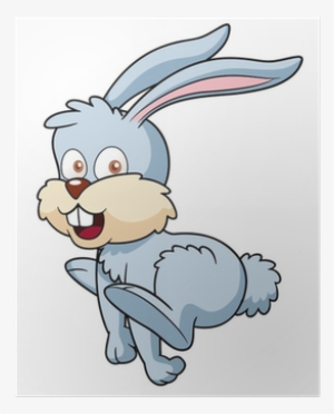 Illustration Of Bunny Rabbit Cartoon Poster • Pixers® - Illustration