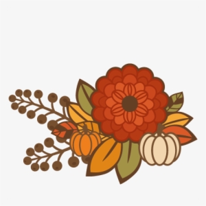 Fall Flower Group Title Svg Cutting File For Scrapbooking - Free Clipart Of Fall Flowers